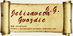 Jelisaveta Gvozdić vizit kartica
